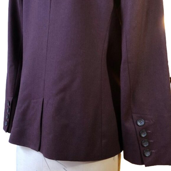 Vintage Comptoir des Cotonniers Noofy Longline Purple Plum Wool-Blend Blazer - Picture 8 of 16